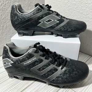 Lotto Maestro 700 IV FG M50 men’s Soccer Cleats shoes black‎ size 7 EU 39